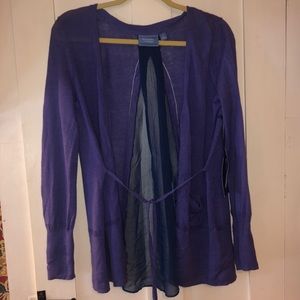 Vera Wang Purple Cardigan
